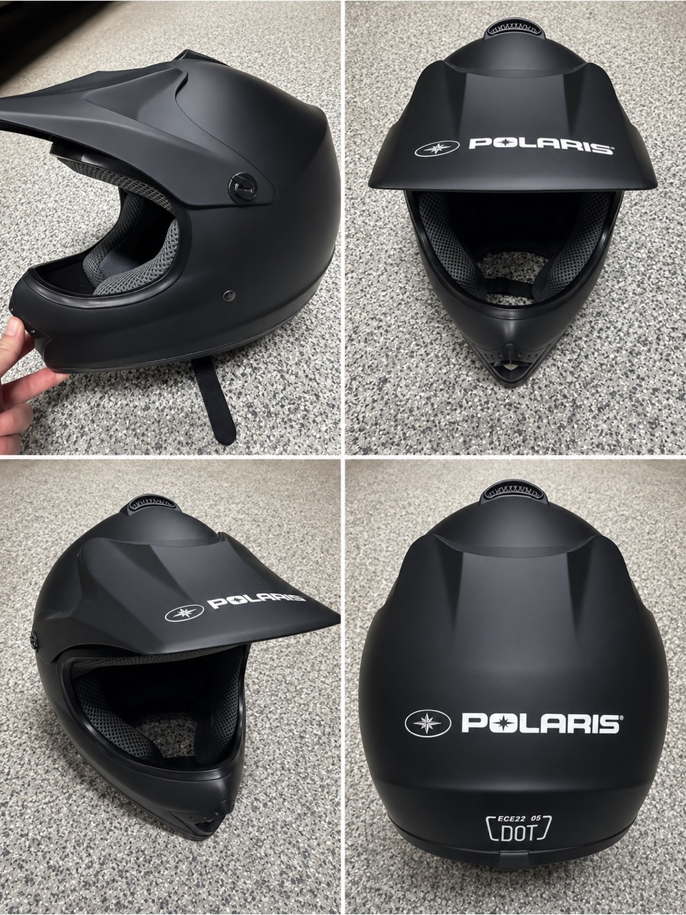 Polaris Youth Matte Black Helmet